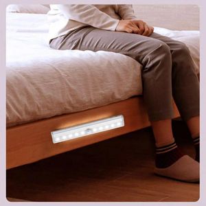 Wandlamp Bewegingssensor Licht Draadloos Rv Step Batterij-aangedreven Nacht Met 10 Leds Voor Kasten Trappen Lichaam