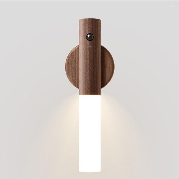 Lámpara de pared Sensor de movimiento Luz recargable LED Armarios de cocina Escaleras inteligentes Iluminación Pasillo Dormitorio Armarios Armarios Movimiento