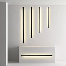 Lámpara de pared montada en vidrio, luz azul, Merdiven, decoración coreana para habitación, montaje Led inalámbrico