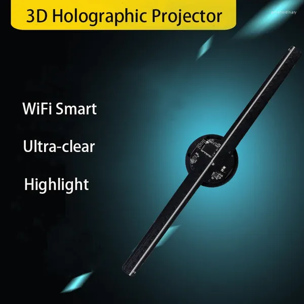 Lampe murale Naked Eye 3D HD HOLOGRAM FAN projecteur WiFi 42cm Signe LED Afficher Holographic Advertising Afficher pour le jeu Board Bar