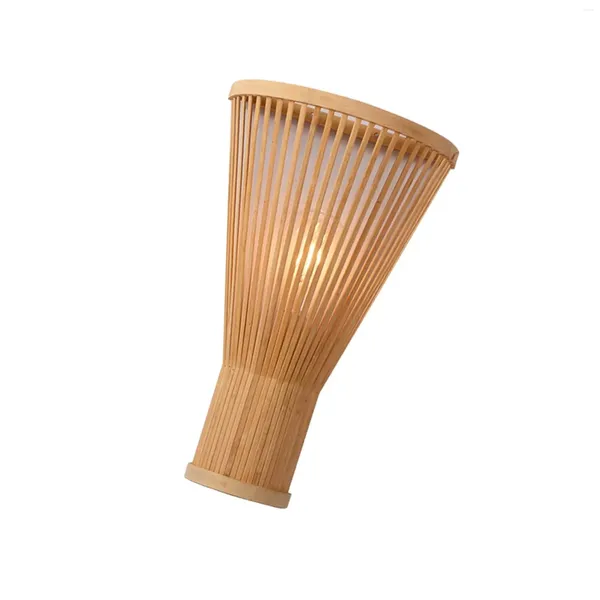 Lampe murale en bambou naturel suspendu avec un maillage pour la chambre d'ambiance