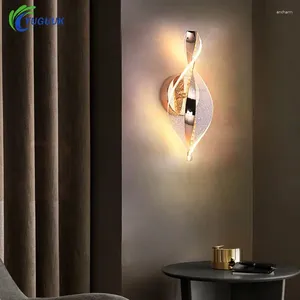 Lampe murale les lampes LED acryliques nordiques Éclairage intérieur Pichées de décoration pour la chambre à coucher de l'escalier