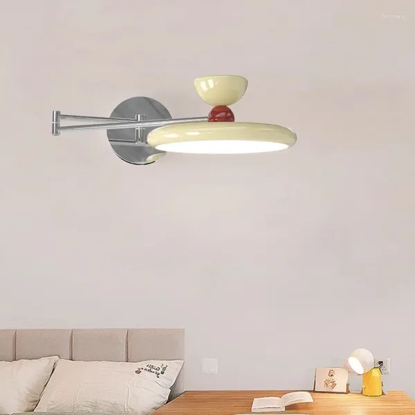 Applique murale nordique chambre lampes de chevet LED réglable bascule Simple moderne salon Table à manger étude lumières