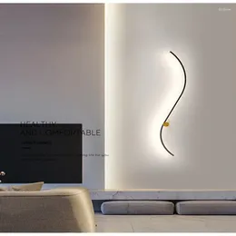 Lampe murale nordique chambre au lit de lit luxueux de luxe de salon minimaliste