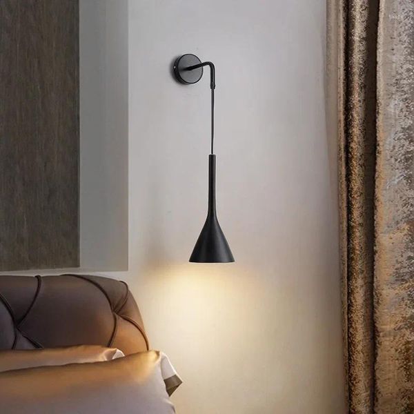 Lampe murale nordique suspension des pendentifs de chevet e27 chambre à LED pour le salon escalier el cuisine luminaire noir gris gris