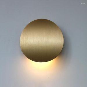 Wandlamp Nordic Geborsteld Goud LED Minimalistische Ronde Gang Veranda Woonkamer Achtergrond Licht Nachtkastje Blaker BL05