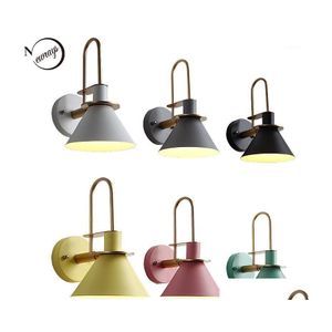 Applique Murale Nordic Clarion Moderne Industrielle Lumière Led E27 Avec 3 Couleurs Pour Chambre Salon Restaurant Cuisine Allée Bar1 Drop De Dhs9D