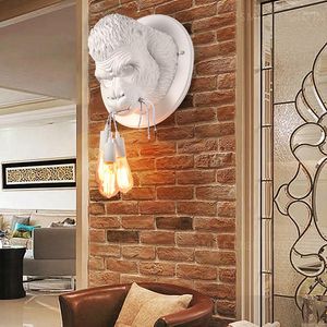 Wall Lamp Noordic Classic LED Gorilla Light Black/White Indoor Lighting for Living Room Corridor Domineering