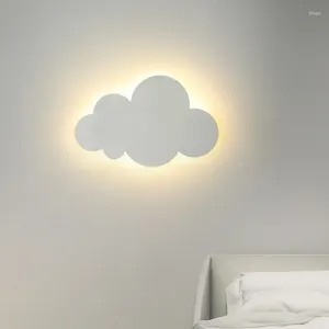 Lámpara de pared nube nórdica led colorido acrílico para niños para niños dormitorio dormitorio viviente diseño de comedor luces de interior