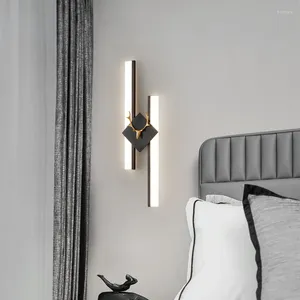 Wandlamp Noordelijke koperen LED LICHT STAP Trap gangpad Woonkamer Moderne SCONCE HOME HOME SLAAP SLAAPKAMER ZWART BEDROUWEN