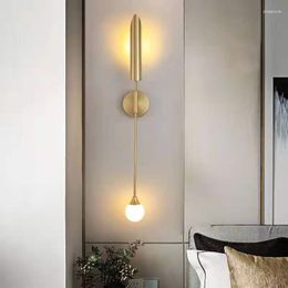 Wandlamp Nordic Design LED-lampen Lichten Spiegellicht Gelden voor woonkamer Trappen Loft Nachtkastje Home Decor Binnenverlichting