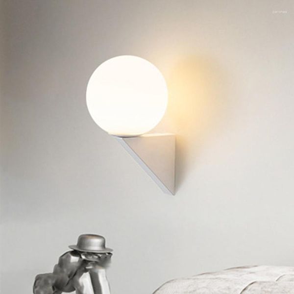 Lampe murale Nordic Design Pendant Lights Fixtures noir blanc moderne moderne minimaliste LED G9 Bulbe Miroir Mural Luminaria Home