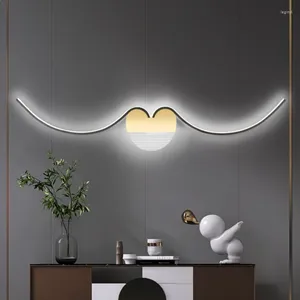 Wandlamp Nordic Designers Whisker Type Luxe Home Decor Slaapkamer Nachtkastje Achtergrond Flats Creatieve LED-verlichtingsarmatuur