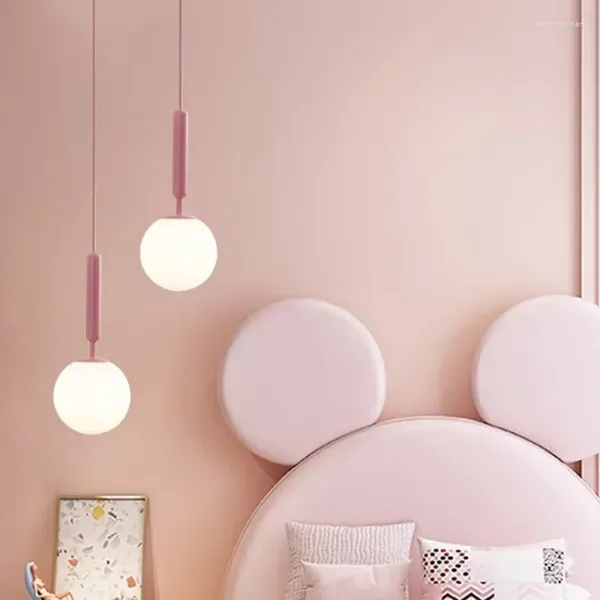 Lámpara de pared de vidrio nórdico, aplique de bombilla rosa para mesita de noche, pasillo, sala de estar, telón de fondo, decoración de dormitorio, brillo