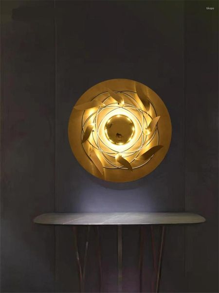 Wandlamp Nordic Goud Ronde Luxe Woonkamer Lampen Interieur Design Achtergrond Decoratieve Studie El Slaapkamer Moderne Kunst Verlichting