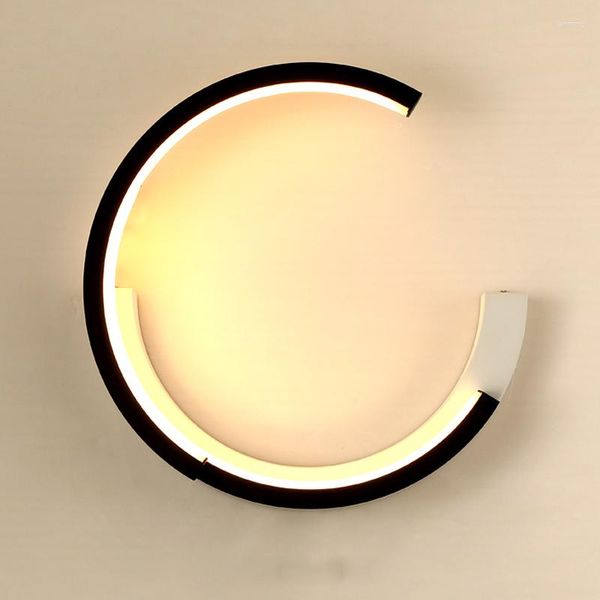 Lámpara de pared Nordic Home Lamps LED 18W El Bedside Aluminio Gel de sílice Accesorios decorativos Pasillo Iluminación Luminaria 110V / 220V