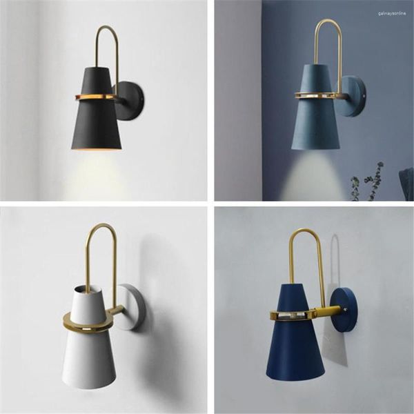 Lampe murale nordique intérieur macaron salon room el corridor Creative Light LED Chedside Horn Sconce