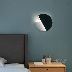 Wandlamp Noordelijke lampen IJzerronde LED Acryl Lichtarmaturen Woonkamer Slaapkamer naast verlichte spiegel