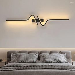 Lampe murale nordique LED Creative Strip minimaliste Labit light-lits de chambre à coucher lumières de lit de lit de salon canapé télévisé