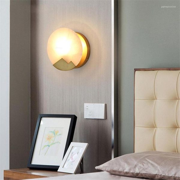 Lámpara de pared, lámparas LED nórdicas, luces de hierro de piedra de nube, apliques de noche para dormitorio, sala de estar, pasillo, escalera, iluminación