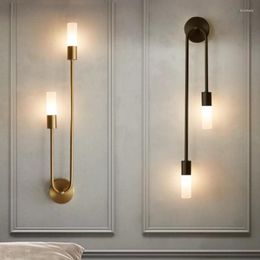Wandlamp Nordic Led Light Gold Indoor Decor Vanity Lamparas De Pared Blaker Lange Strip Woonkamer Keuken Hal Slaapkamer