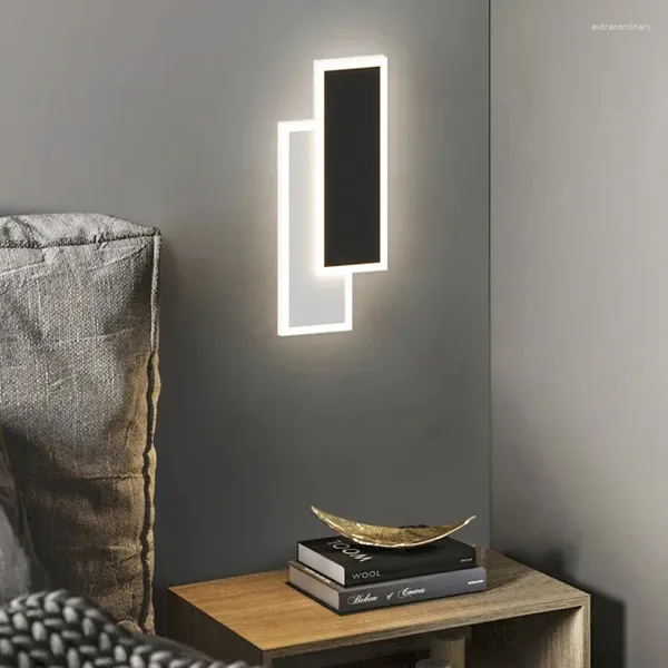 Lámpara de pared LED nórdica, tira larga, acrílico geométrico, decoración para pasillo, luz para dormitorio, sala de estar, estudio, pasillo, accesorio para el hogar