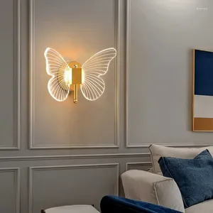 Wandlamp Noordelijke LED Moderne vlindervorm SCONCES LICHTEN LICHTENDE LICHTING SLACHTKOOP SLAAPKAMER LIDE ROOM Home Decor Keuken Studie Kinderen