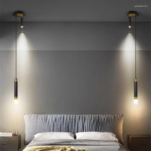 Applique murale LED nordique projecteur rotatif lumière créative or noir pendentif en aluminium pour chambre chevet lecture éclairage