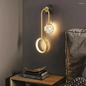 Wall Lamp Noordse LED Simple For Living Room Band achtergrond Aisle Slaapkamer Bedide Moderne Star Indoor Lighting