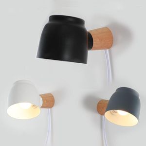 Wandlamp Noordelijke lichten met schakelaarplugmontage voor slaapkamer bed SCONCE MIDRORMUTE Modern indoor verlichting Home Decor