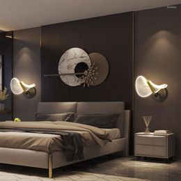 Lâmpada de parede Nordic luxo acrílico moderno ouro criativo luz casa 220v simples arandela para sala estar quarto restaurante sótão