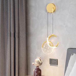 Lámpara de pared nórdica de lujo moderna para el cuidado de los ojos, iluminación creativa, decoración para dormitorio, balcón, Villa, sala de estar, salón de banquetes, pasillo