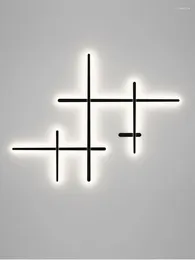 Wall Lamp Noordelijke minimalistische el Elrine bureau Niche woonkamer Model Decoratie LED Cross Line Long Trap