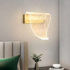 Wandlamp Scandinavische moderne en minimalistische mode-decoratie Acryl bloemblaadje Coffee Shop Bar Slaapkamer decoratieve verlichtingsarmaturen