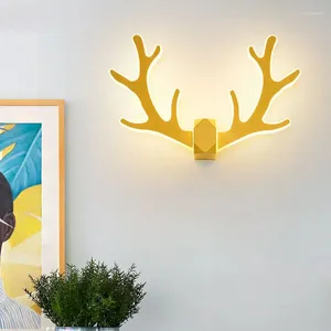 Applique murale nordique moderne chambre chevet minimaliste créatif bois salon escalier lumière