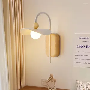 Wandlamp Noordse massief houten lampen Slaapkamer Nachtkastje Eenvoudig Modern Binnen Decor Woonkamer Studie Leeslampen LED