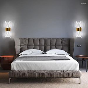 Lámpara de pared Estilo nórdico Linterna de cristal Lava Montado Pequeño círculo Interior Mesita de noche Lámparas decorativas de lujo Led