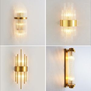 Lámpara de pared Nordic Tall Floor Crystal Lámparas de pie Retro Feather Light Modern Wood
