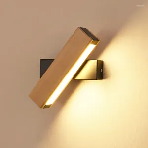 Applique murale nordique en bois LED, éclairage moderne réglable pour chambre à coucher à côté/salon porche lampes couloir