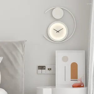 Lampe murale Nouveauté LED LUMIÈRE MINIMALISTE SPCONCE POUR BUREAU HOME EL CHAMBRE DIMMable avec chute d'horloge