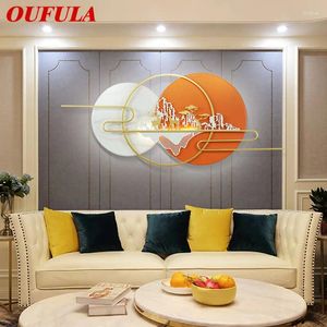 Lampe murale oufula photo moderne LED créatif luxe orange paysage décor de décoration de décoration pour le salon à la maison