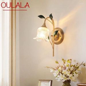 Lampe murale oulala contemporain français pastoral LED créatif de fleurs de salon couloir de chambre à coucher décoration de maison