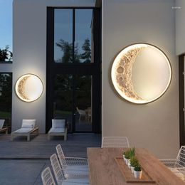 Applique extérieure IP65 étanche lumière LED pour intérieur et terrasse jardin paysage extérieur croissant de lune