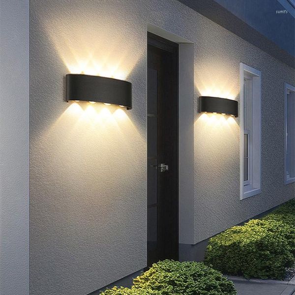 Applique murale éclairage extérieur LED moderne en aluminium lumière étanche appliques intérieures pour cour jardin salon