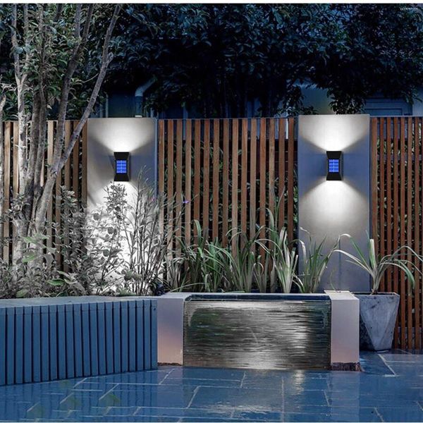 Lámpara de pared Luces de seguridad solares para exteriores Sensor de movimiento Inalámbrico IP 65 Impermeable para valla de jardín Patio Garaje