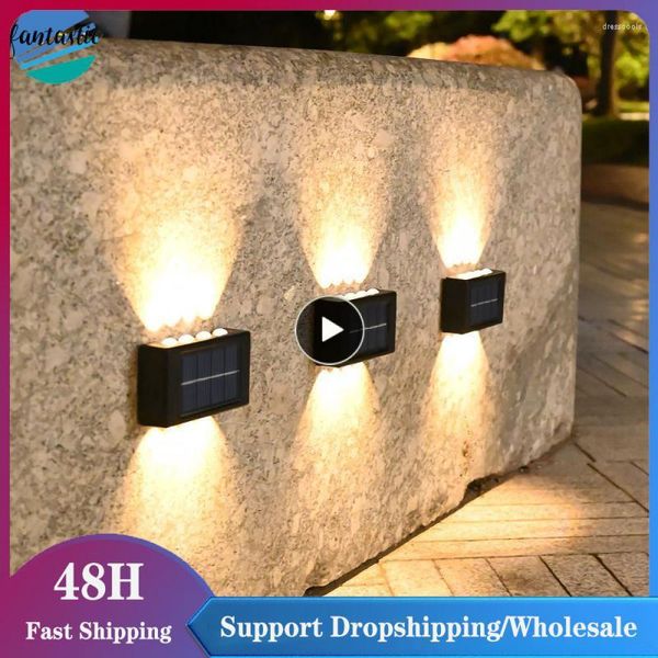 Lámpara de pared para exteriores, luces solares para jardín, lámparas de candelabro impermeables para casa, luz para interiores y exteriores, venta al por mayor, decoración del hogar