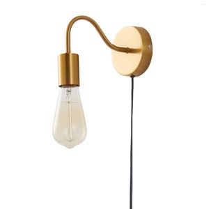 Wandlamp Ouxean E27 Gold messing met aan/uit schakelaar Stop Vintage SCONCE LICHTEN FIMTER VOOR HET HOME Decor Slaapkamer geen lamp