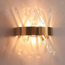 Wandlamp Hanglampen Modern Kristal Nordic Goud Lampen Slaapkamer LED Naast Balkon Blaker Woonkamer Decor Luces Armaturen