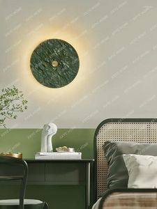 Muurlamp gepersonaliseerd natuurlijke jade crème antieke stijl decoratie woonkamer slaapkamer bedkamer bed ganglicht licht