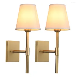Applique Phansthy2 ensembles de lampes d'abat-jour en tissu modernes Vintage à côté des appliques lumineuses pour salon chambre couloir restaurant